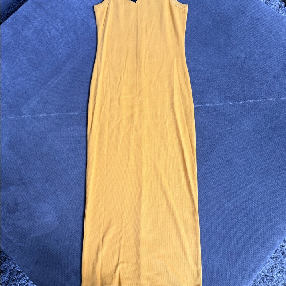 Sleeveless Mustard Midi Dress - Brand Unspecified